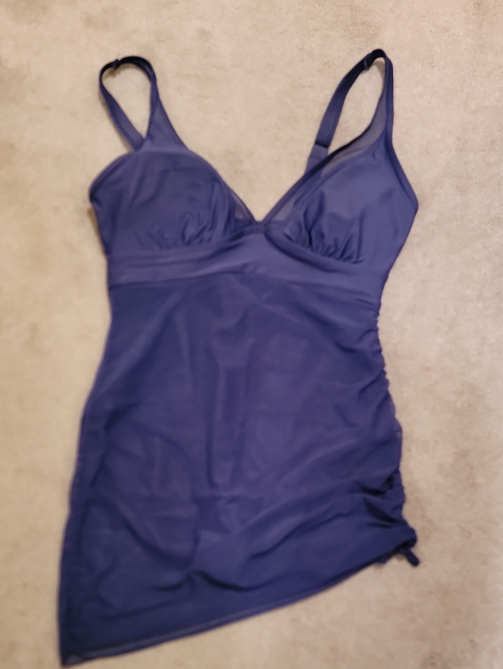 Source Unknown One-Piece Swim Dress in Navy Blue